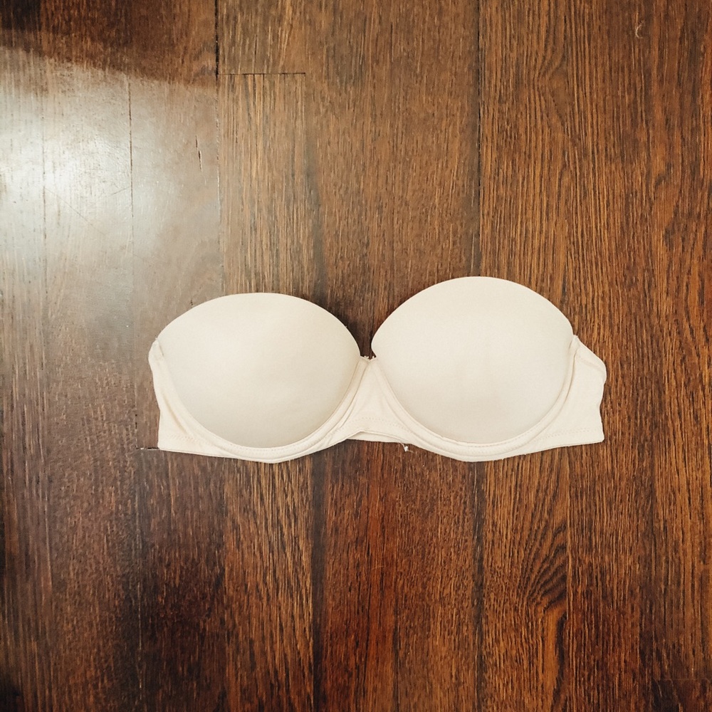 Pink VS Nude Strapless Bra
